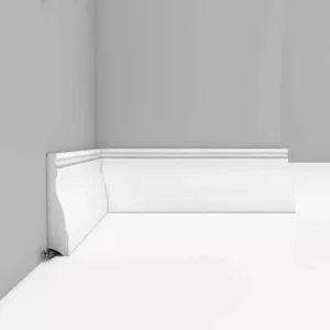 Плинтус белый матовый D193-115 DECOMASTER 70*16*2000 мм