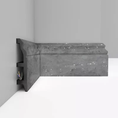 Плинтус напольный D232-1632G DECOMASTER бетон темный мерцающий 100*22*2400 мм