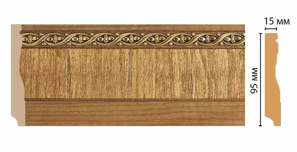 Плинтус напольный 153-4 Decomaster 95*12*2400 мм Плинтус напольный 153-4 Decomaster 95*12*2400 мм