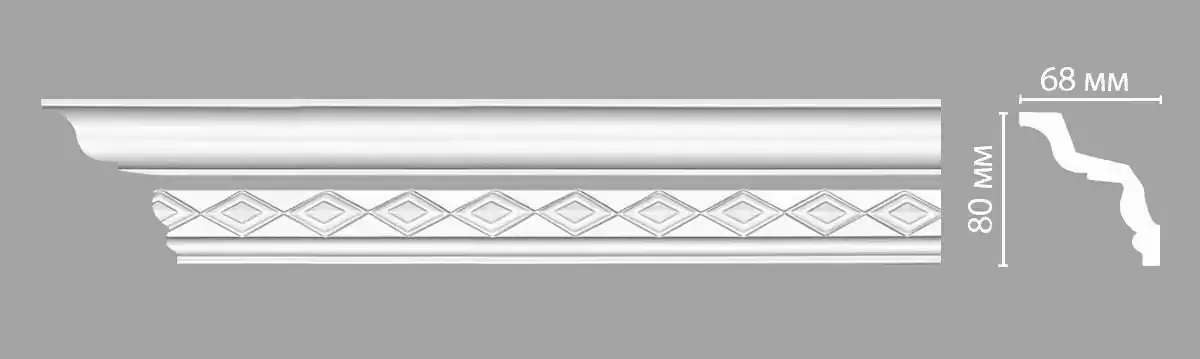 Плинтус потолочный 95825 DECOMASTER 80*68*2400 мм Плинтус потолочный 95825 DECOMASTER 80*68*2400 мм