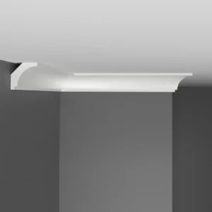 Плинтус потолочный D115-115 DECOMASTER белый матовый 30*30*2000 мм