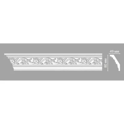 Гибкий потолочный плинтус DT-14F DECOMASTER 80*49*2400 мм