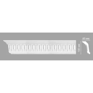 Гибкий потолочный плинтус DT-9813 DECOMASTER  100*60*2400 мм