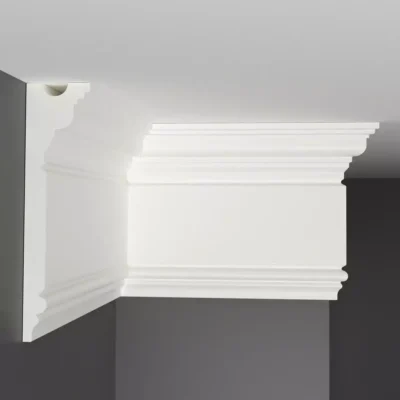 Плинтус карниз потолочный D214-115 DECOMASTER  белый 150*38*2000 мм