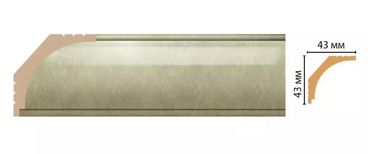 Карниз потолочный D109-373 ДМ 43*43*2400 Карниз потолочный D109-373 ДМ 43*43*2400