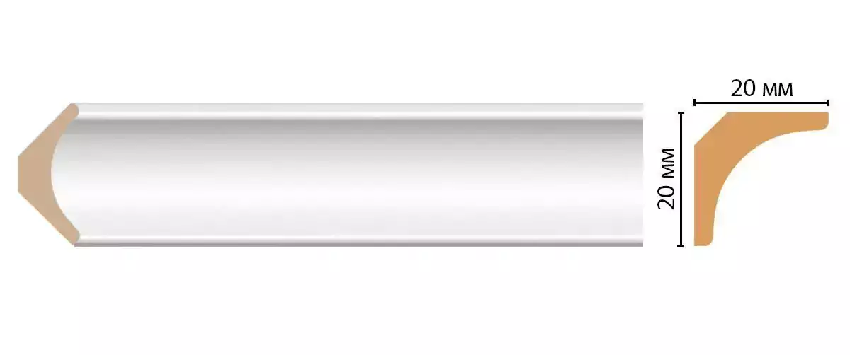 Карниз потолочный D133-114 ДМ 20*20*2400 Карниз потолочный D133-114 ДМ 20*20*2400