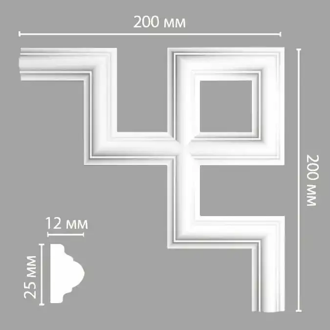 Угол декоративный 97012-4 DECOMASTER 200*200*12 мм Угол декоративный 97012-4 DECOMASTER 200*200*12 мм