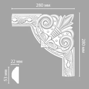 Угол 98102-1 DECOMASTER 280*280*22 мм