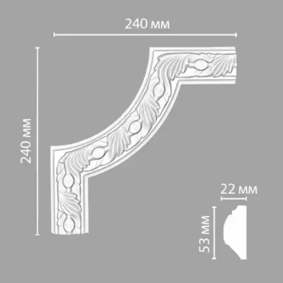 Угол 98102-2 DECOMASTER 240*240*22 мм