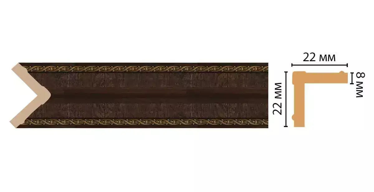 Угол 116M-1 ДМ Decomaster 22*22*2400 мм Угол 116M-1 ДМ Decomaster 22*22*2400 мм