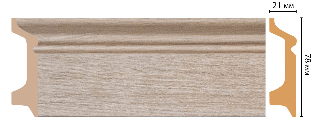 Плинтус напольный DECOMASTER D122-72 ДМ 78*21*2400 мм Плинтус напольный DECOMASTER D122-72 ДМ 78*21*2400 мм