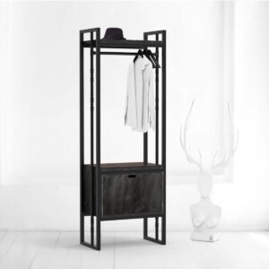 Гардеробный модуль с ящиком old zinger фанера-винтажный черный ARCHPOLE