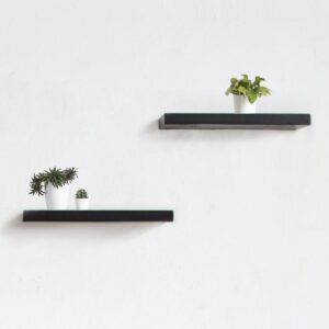 Полка шпион со скрытым монтажом фанера-винтажный черный ARCHPOLE