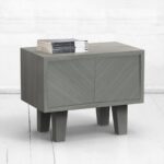 Прикроватная тумба оригами фанера-винтажный серый ARCHPOLE