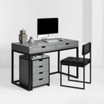 Стол рабочий с ящиком минимализм фанера-винтажный серый ARCHPOLE