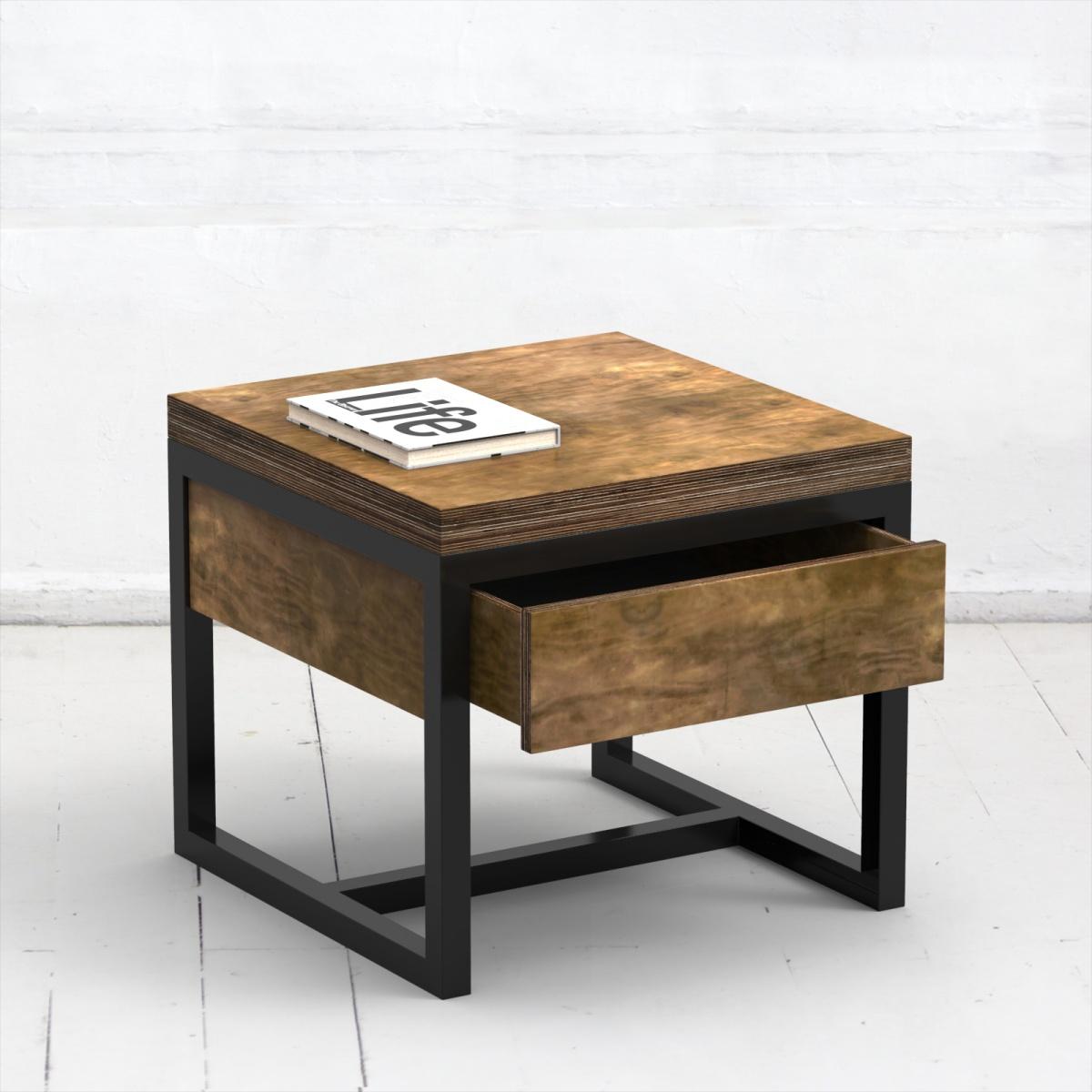 Стол журнальный old drawer фанера-жжение ARCHPOLE Стол журнальный old drawer фанера-жжение ARCHPOLE