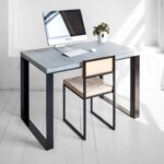 Стол рабочий metalstripe микроцемент-серый ARCHPOLE