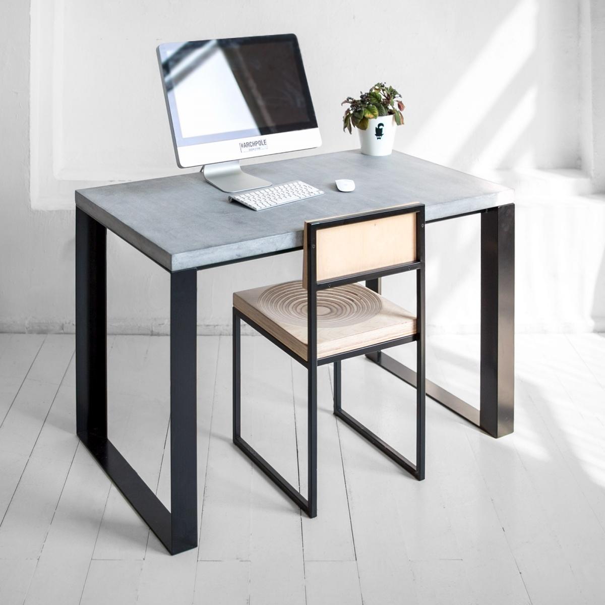 Стол рабочий metalstripe микроцемент-серый ARCHPOLE Стол рабочий metalstripe микроцемент-серый ARCHPOLE