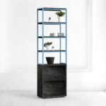 Стеллаж oak фанера-винтажный черный ARCHPOLE
