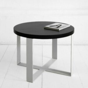 Стол журнальный round crosstripe фанера-винтажный черный ARCHPOLE