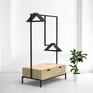 Рейл для одежды с ящиком минимализм c дуб конструктор ARCHPOLE
