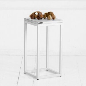Тумба минимализм 250х250 h-420мм фанера-винтажный белый металл-белый ARCHPOLE