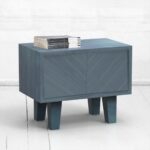 Прикроватная тумба оригами фанера-винтажный синий ARCHPOLE