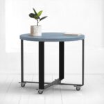 Стол обеденный round crosstripe фанера-винтажный синий ARCHPOLE