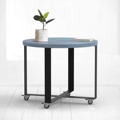 Стол обеденный round crosstripe фанера-винтажный синий ARCHPOLE