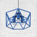 Светильник потолочный гексагон металл синий ARCHPOLE