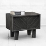 Прикроватная тумба оригами фанера-винтажный черный ARCHPOLE
