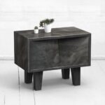 Прикроватная тумба mirror oak фанера-винтажный черный ARCHPOLE
