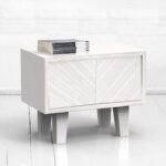 Прикроватная тумба оригами фанера-винтажный белый ARCHPOLE