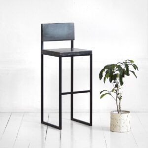 Стул барный flatmoon фанера-винтажный черный ARCHPOLE