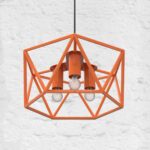Светильник потолочный гексагон металл оранжевый ARCHPOLE