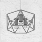 Светильник потолочный гексагон металл серый ARCHPOLE