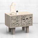 Прикроватная тумба mirror naturale дуб-белый ARCHPOLE