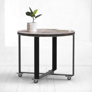 Стол обеденный round crosstripe старая доска-серая ARCHPOLE