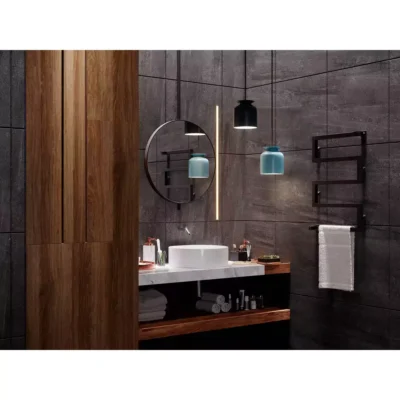 Полотенцесушитель GUARDO NOVANTA 750x500 с 5 перекладинами черный матовый RAL 9005 (водяной)