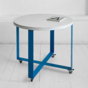 Стол обеденный round crosstripe фанера-винтажный белый ARCHPOLE