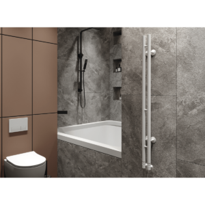 Полотенцесушитель GUARDO STRETTO 600x82 с 2 перекладинами белый матовый RAL 9016 (водяной)