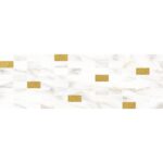 Aragon декор мозаичный белый золото 20x60 LAPARET