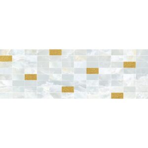 Eden декор мозаичный светло-голубой золото 20x60 LAPARET