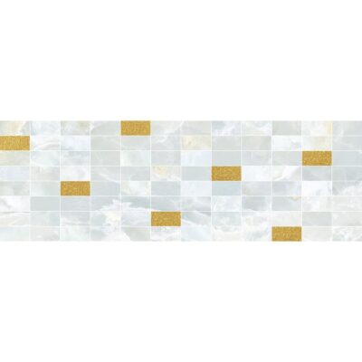 Eden декор мозаичный светло-голубой золото 20x60 LAPARET