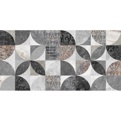 Focus плитка настенная серый узор 25x50 LAPARET