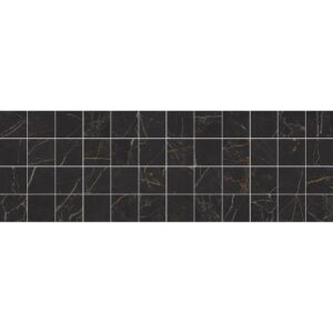 Royal декор мозаичный чёрный 20x60 LAPARET