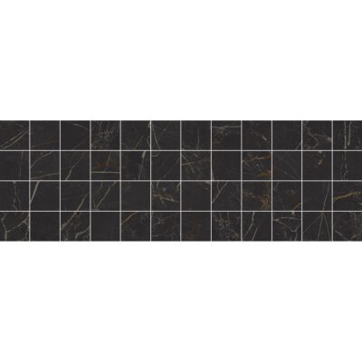 Royal декор мозаичный чёрный 20x60 LAPARET