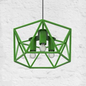 Светильник потолочный гексагон металл зеленый ARCHPOLE