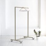 Рейл для одежды на колесах минимализм a золотой ARCHPOLE
