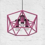 Светильник потолочный гексагон металл розовый ARCHPOLE